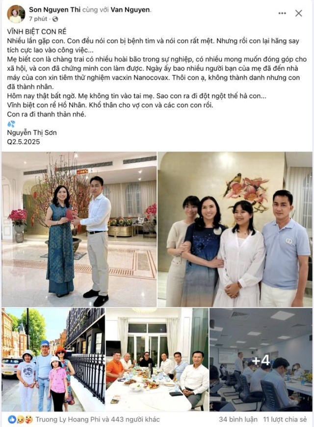Nữ ca sĩ thân thiết với ông Hồ Nhân nói lời tiễn biệt, nghẹn ngào tiết lộ bệnh tình của nam CEO - 1