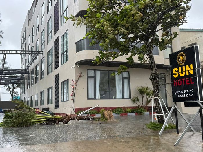 011532ba1df3f4adade2 Cây xanh bật gốc tại 1 khách sạn ở Thiên Cầm.