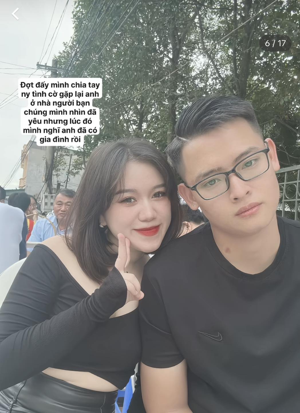 Có thể là hình ảnh về 2 người và văn bản cho biết '6717 Đợt đấy mình chia tay ny tình cờ gặp tinhgặplaianh lại anh ở nhà người bạn chúng mình nhìn đã yêu nhưng lúc đó mình nghĩ anh đã ό gia đình rồi'