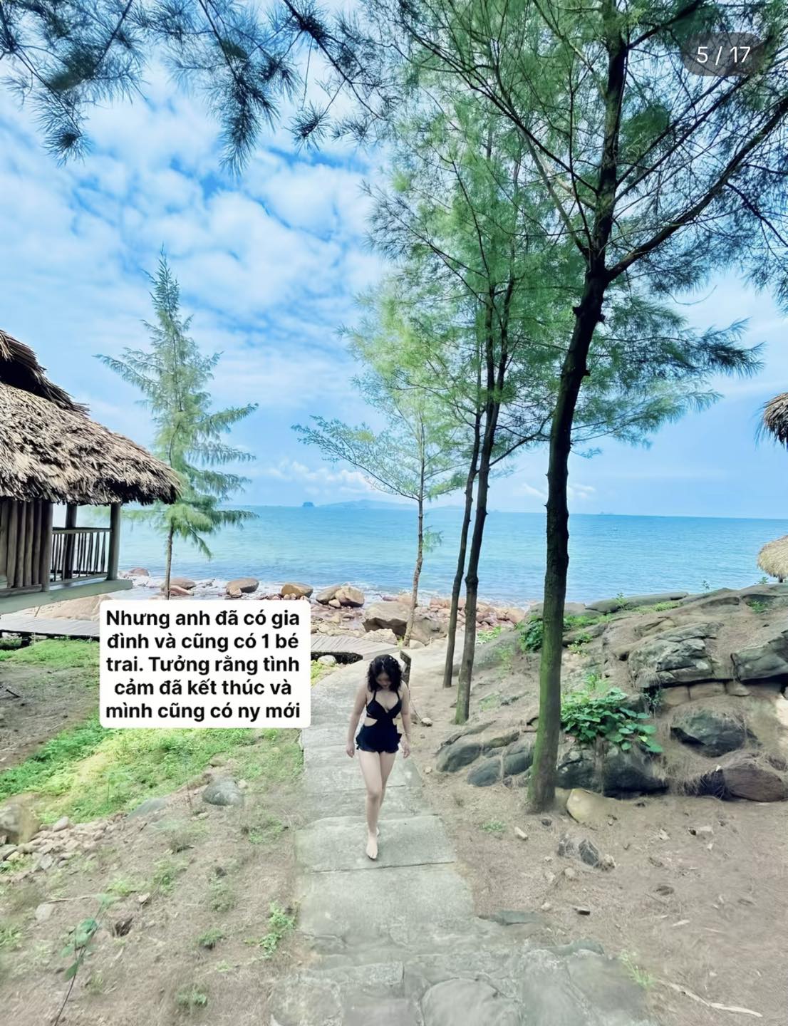 Có thể là hình ảnh về 1 người, đại dương, bãi biển, hồ và văn bản cho biết '4 5/17 Nhưng anh đã có gia đình và cũng có bé trai. Tưởng răng tình cảm đã kết thúc và mình cũng có ny mới'