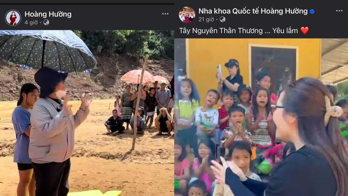 Các fanpage trong "hệ sinh thái" Hoàng Hường vẫn đăng clip đi làm từ thiện.