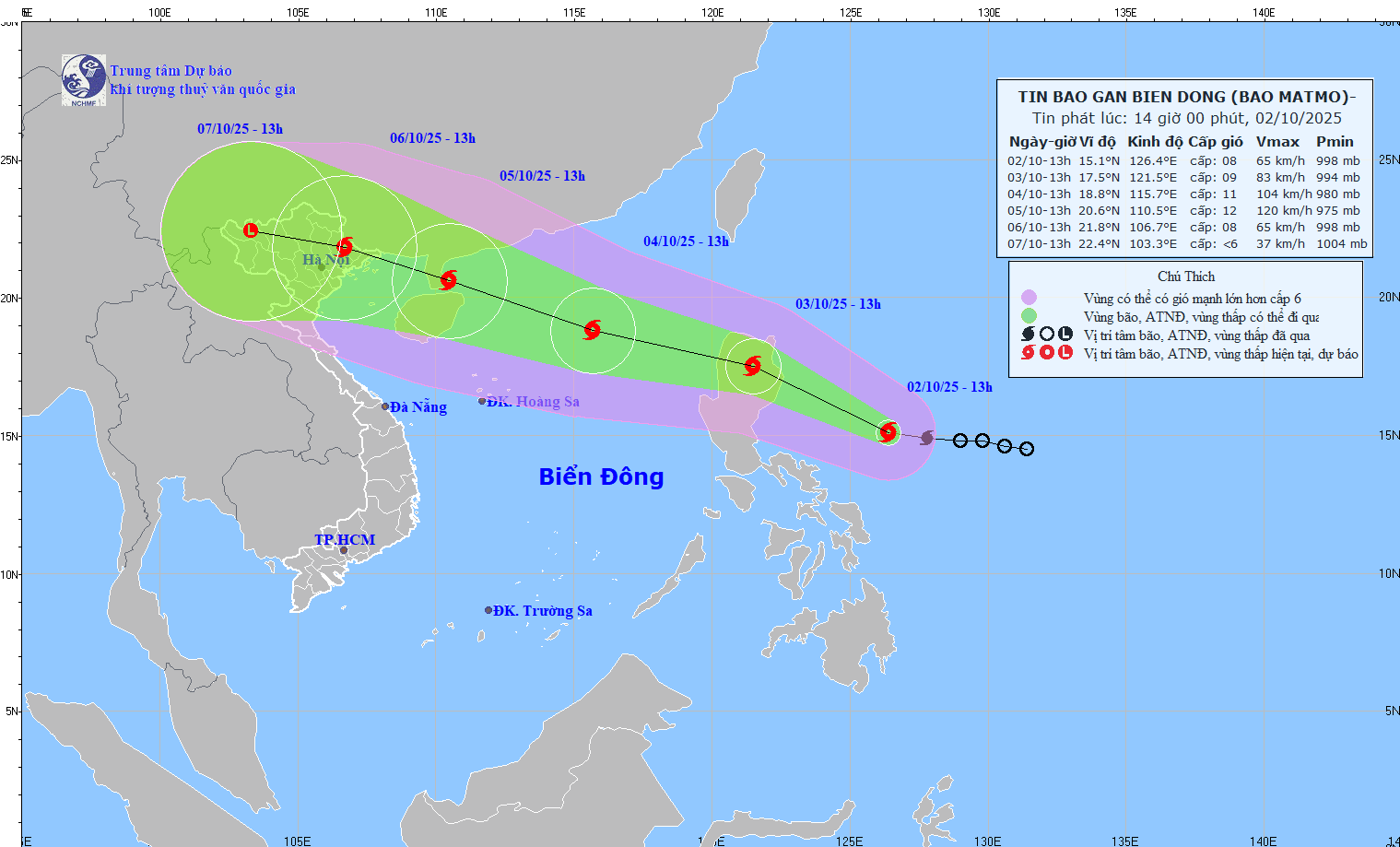 Bão số 11 Matmo đang hướng về Quảng Ninh – Hải Phòng- Ảnh 2.