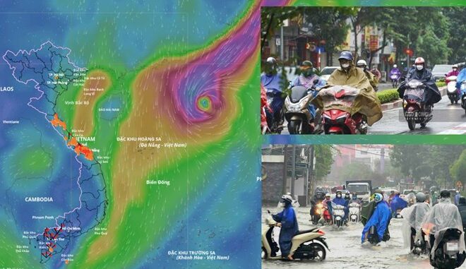 bao-so-12-khong-khi Dự báo 5 tỉnh mưa to nhất do bão số 12 và không khí lạnh dồn dập sắp tới
