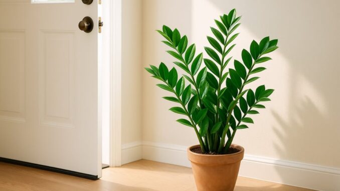 cu-trong-3-loai-cay-nay-truoc-nha-0635 Cây kim tiền đặt gần cửa giúp hút tài lộc và tạo điểm nhấn phong thủy cho không gian sống.