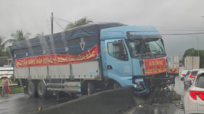 Hiện trường vụ tai nạn.