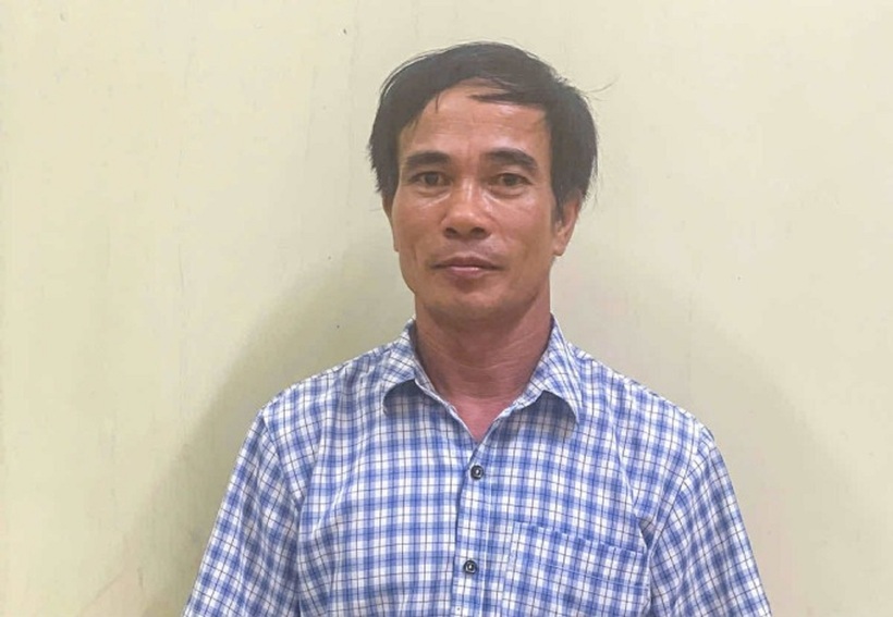 Nguyễn Văn Hòa tại cơ quan điều tra. Ảnh: VnExpress