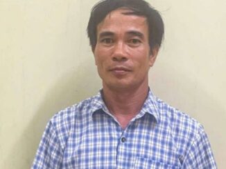 Nguyễn Văn Hòa tại cơ quan điều tra. Ảnh: VnExpress